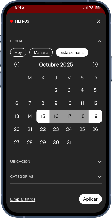 Detalle de bloque de ejercicios